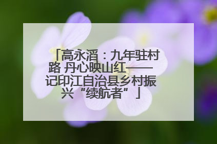 高永滔：九年驻村路 丹心映山红——记印江自治县乡村振兴“续航者”