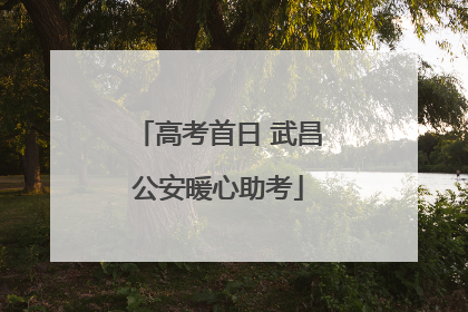 高考首日 武昌公安暖心助考