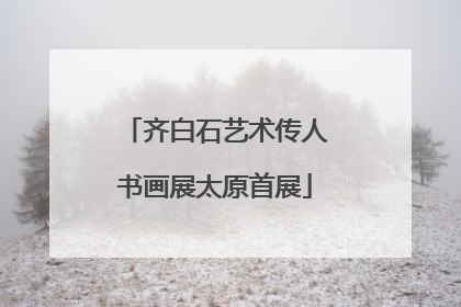 齐白石艺术传人书画展太原首展