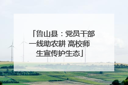 鲁山县：党员干部一线助农耕 高校师生宣传护生态