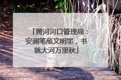 黄河河口管理局：安澜笔蘸文明墨，书就大河万里秋
