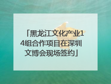 黑龙江文化产业14组合作项目在深圳文博会现场签约