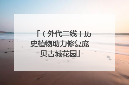 （外代二线）历史植物助力修复庞贝古城花园