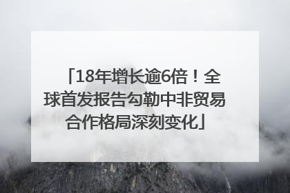 18年增长逾6倍！全球首发报告勾勒中非贸易合作格局深刻变化