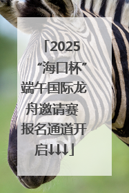 2025“海口杯”端午国际龙舟邀请赛 报名通道开启↓↓↓