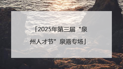 2025年第三届“泉州人才节”泉港专场