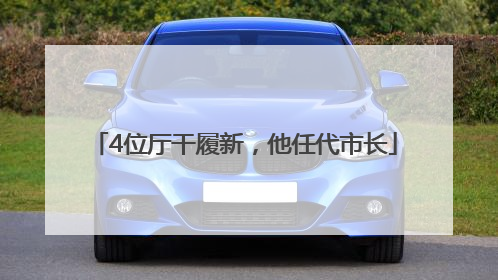 4位厅干履新，他任代市长