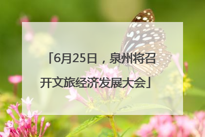 6月25日，泉州将召开文旅经济发展大会